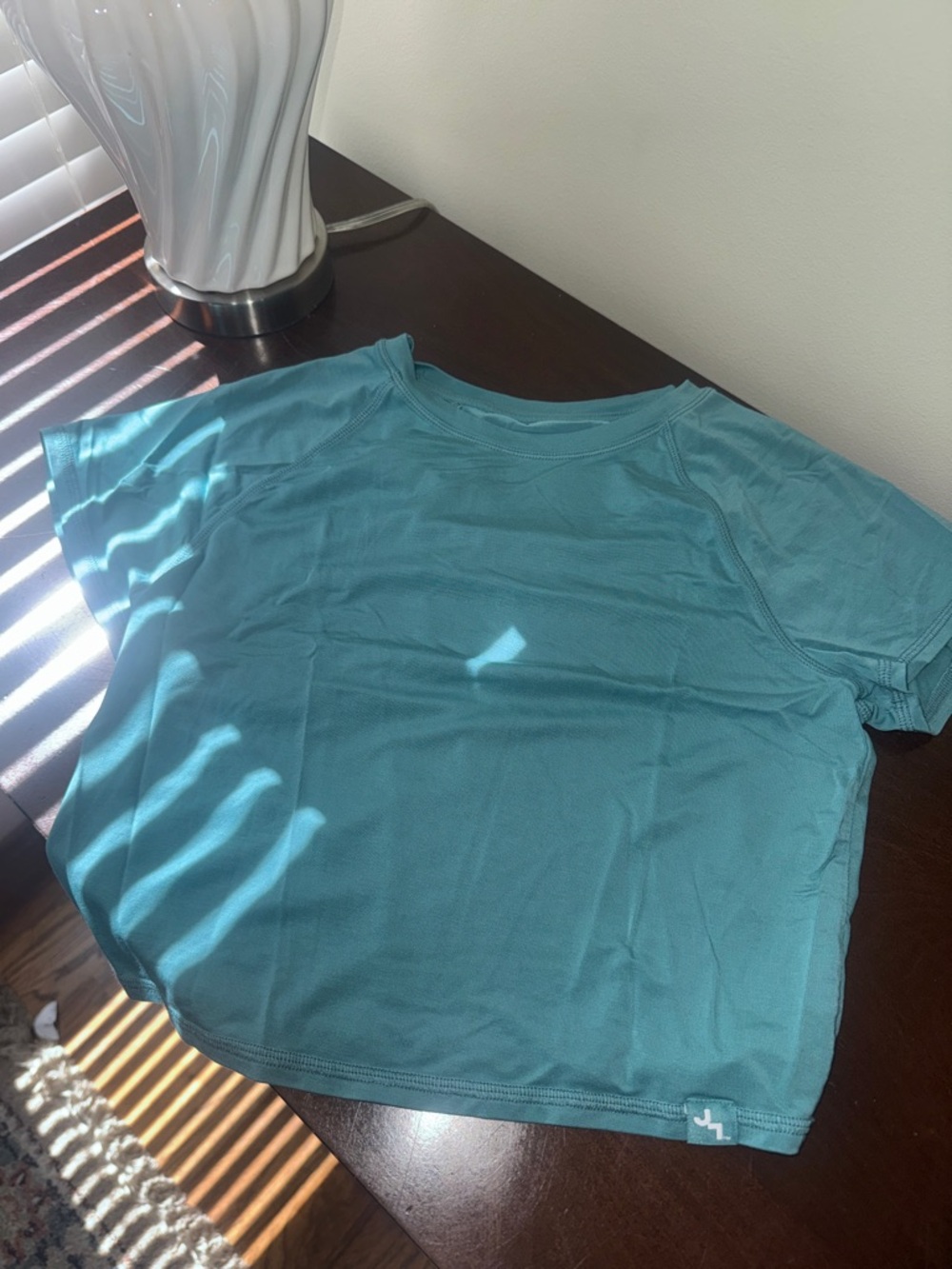 JoyLab Teal Cropped Performance Tee